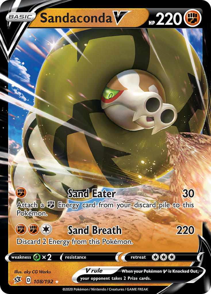 Pokemon TCG Sandaconda V 108/192 - Rebel Clash