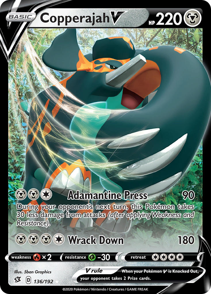 Pokemon TCG Copperajah V 136/192 - Rebel Clash