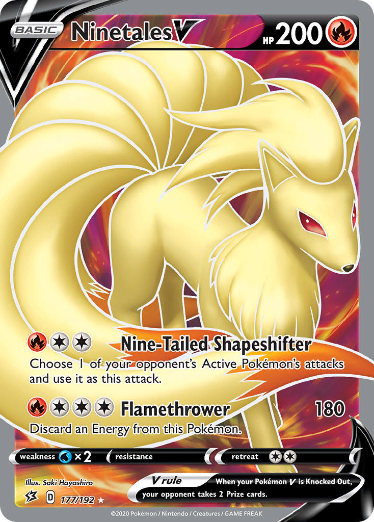 Pokemon TCG Ninetales V 177/192 - Rebel Clash