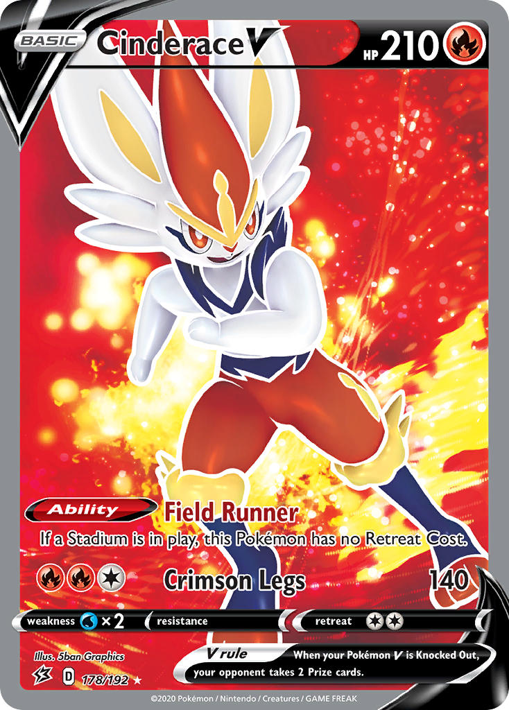 Pokemon TCG Cinderace V 178/192 - Rebel Clash