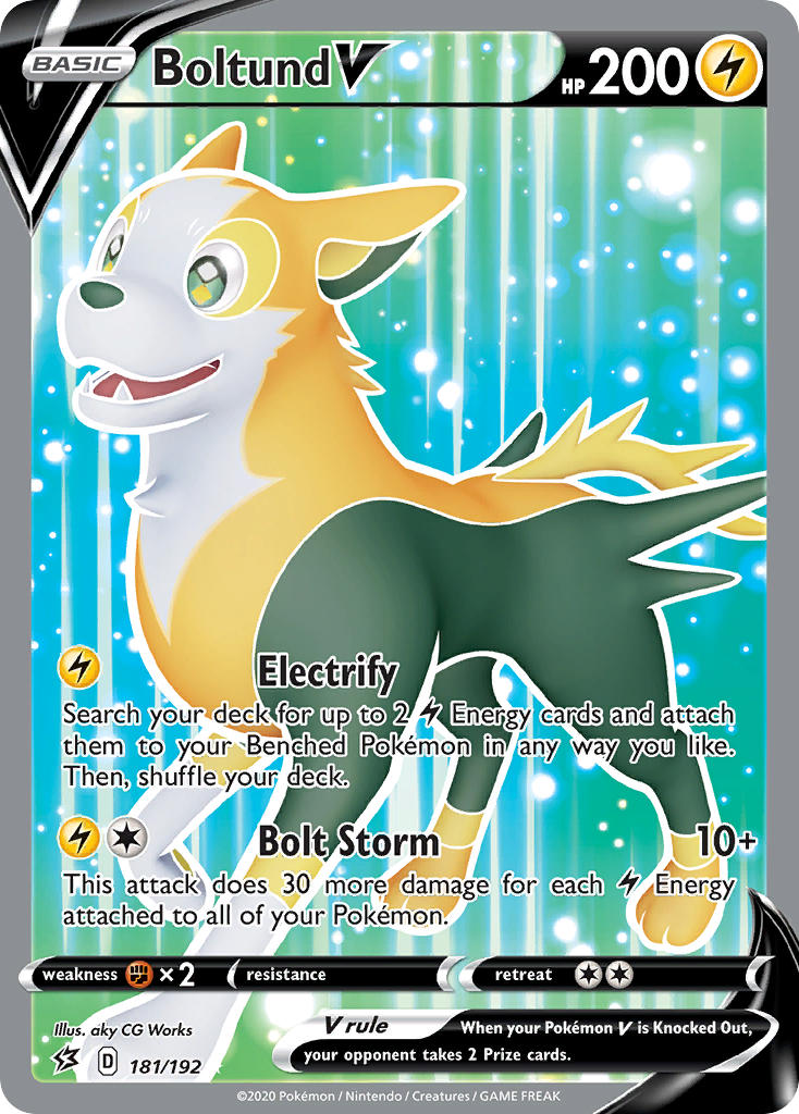 Pokemon TCG Boltund V 181/192 - Rebel Clash