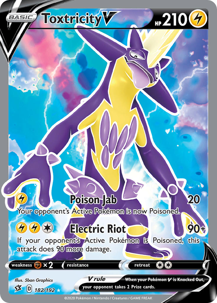 Pokemon TCG Toxtricity V 182/192 - Rebel Clash