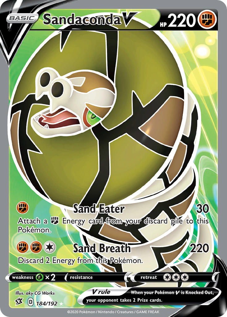 Pokemon TCG Sandaconda V 184/192 - Rebel Clash