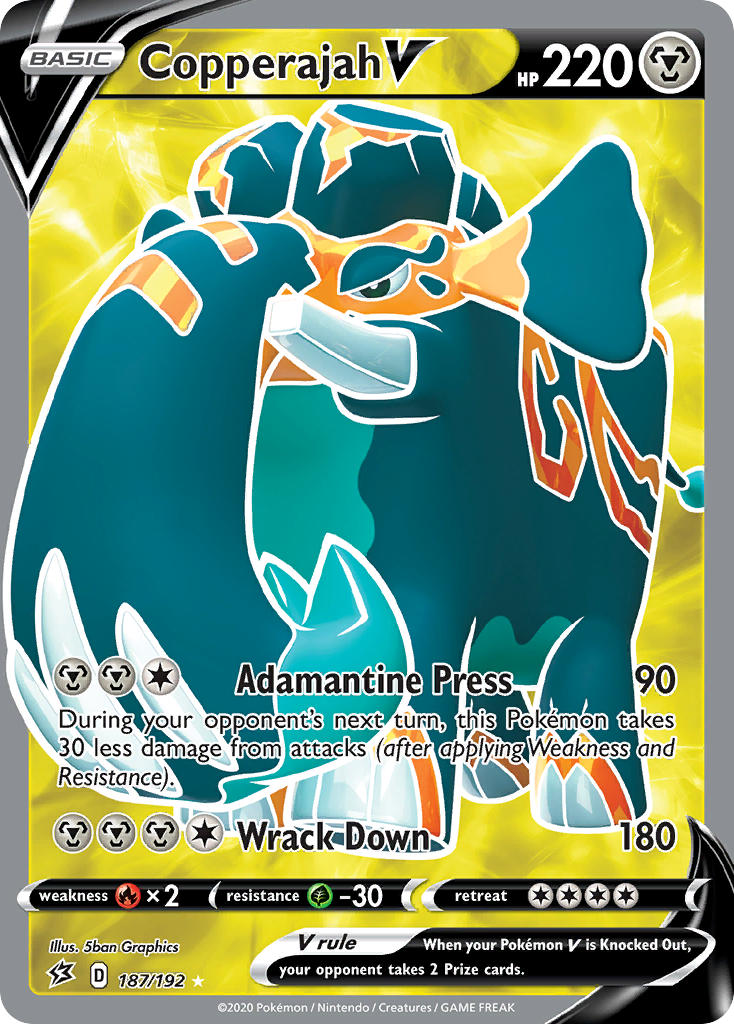 Pokemon TCG Copperajah V 187/192 - Rebel Clash