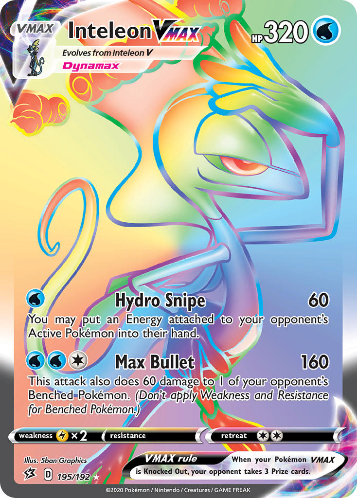 Pokemon TCG Inteleon VMAX 195/192 - Rebel Clash