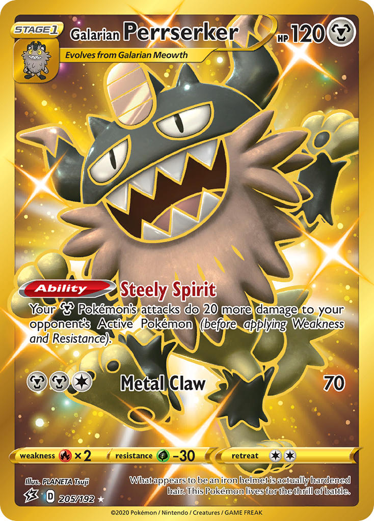 Pokemon TCG Galarian Perrserker 205/192 - Rebel Clash