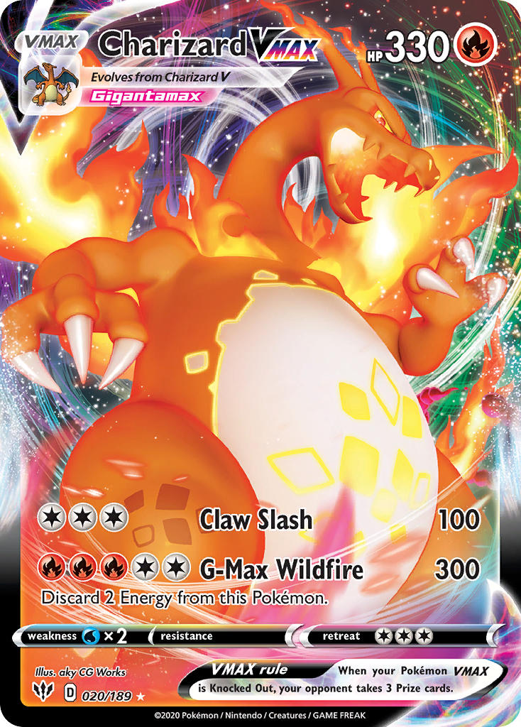 Pokemon TCG Charizard VMAX 020/189 - Darkness Ablaze