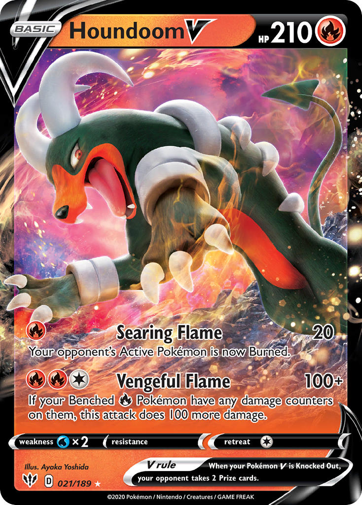 Pokemon TCG Houndoom V 021/189 - Darkness Ablaze