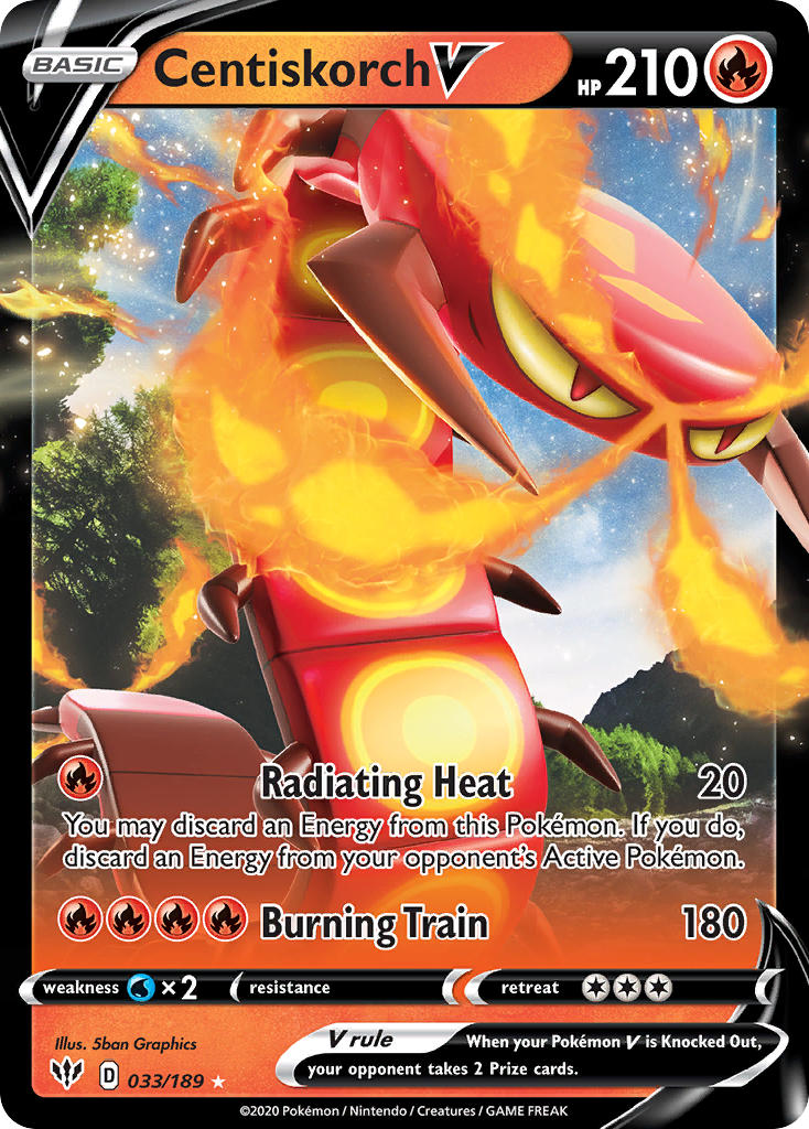 Pokemon TCG Centiskorch V 033/189 - Darkness Ablaze
