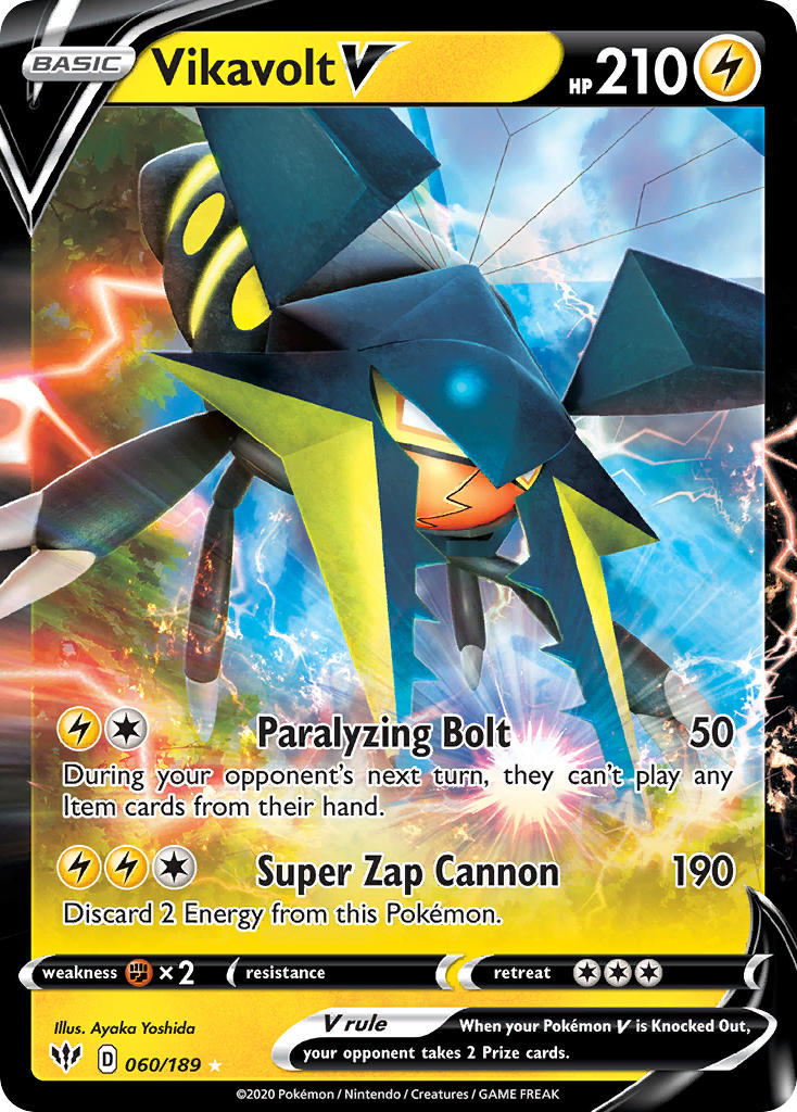 Pokemon TCG Vikavolt V 060/189 - Darkness Ablaze