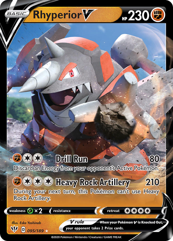 Pokemon TCG Rhyperior V 095/189 - Darkness Ablaze