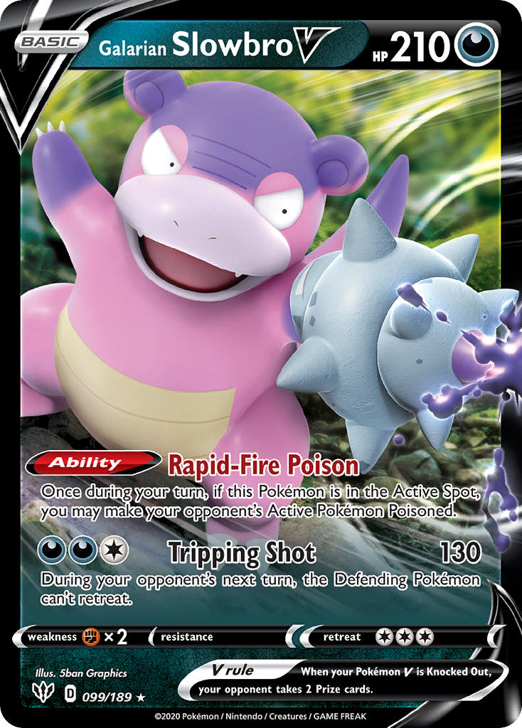 Pokemon TCG Galarian Slowbro V 099/189 - Darkness Ablaze