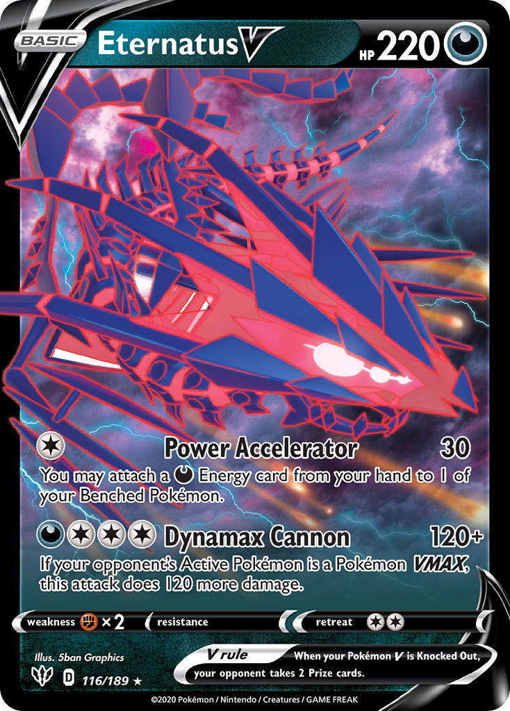 Pokemon TCG Eternatus V 116/189 - Darkness Ablaze