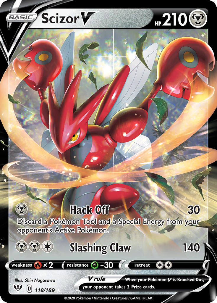 Pokemon TCG Scizor V 118/189 - Darkness Ablaze