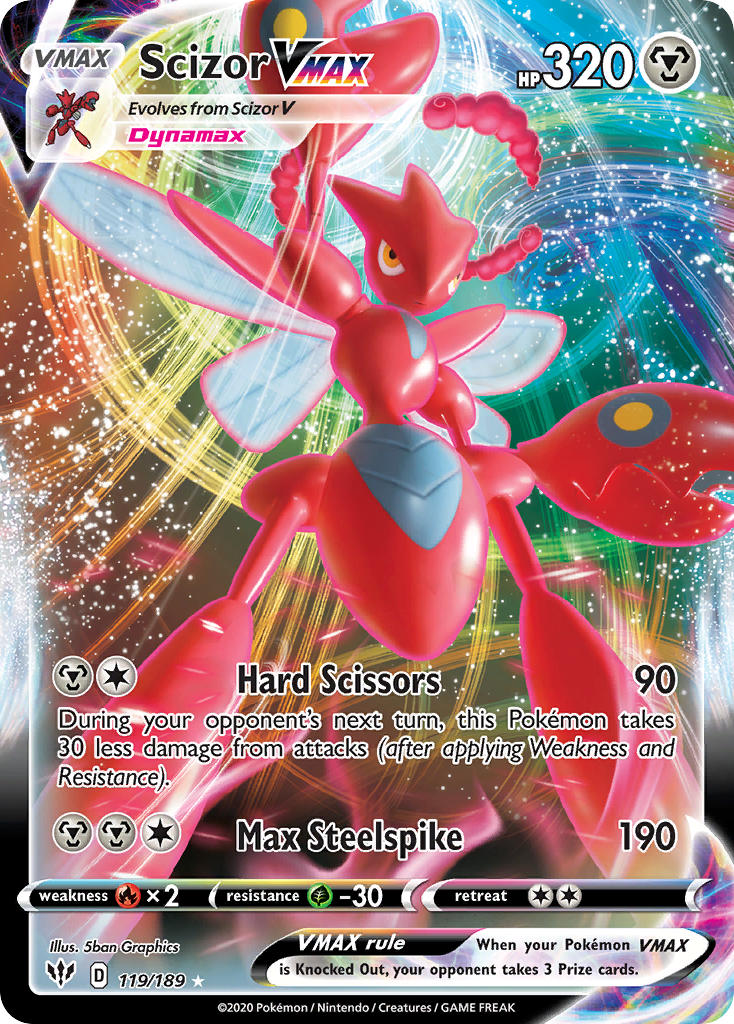 Pokemon TCG Scizor VMAX 119/189 - Darkness Ablaze