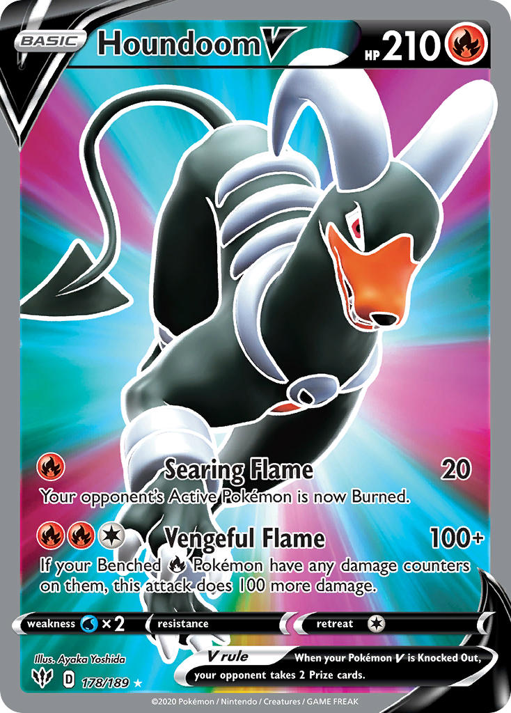 Pokemon TCG Houndoom V 178/189 - Darkness Ablaze