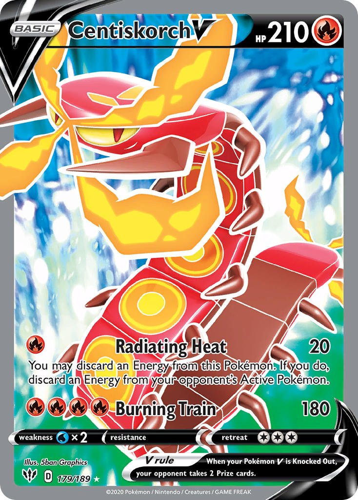 Pokemon TCG Centiskorch V 179/189 - Darkness Ablaze