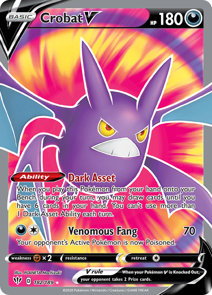 Pokemon TCG Crobat V 182/189 - Darkness Ablaze