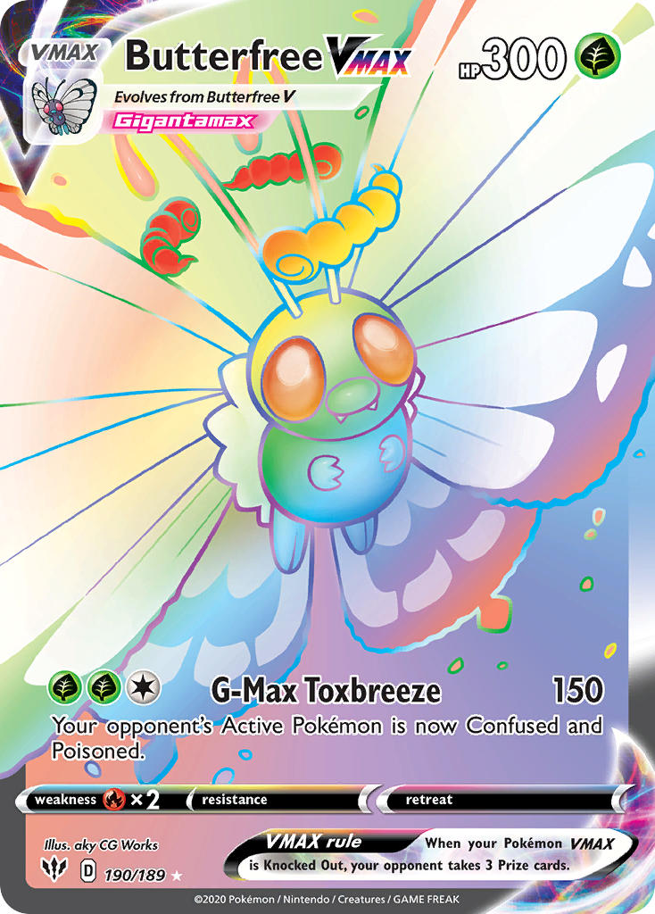 Pokemon TCG Butterfree VMAX 190/189 - Darkness Ablaze