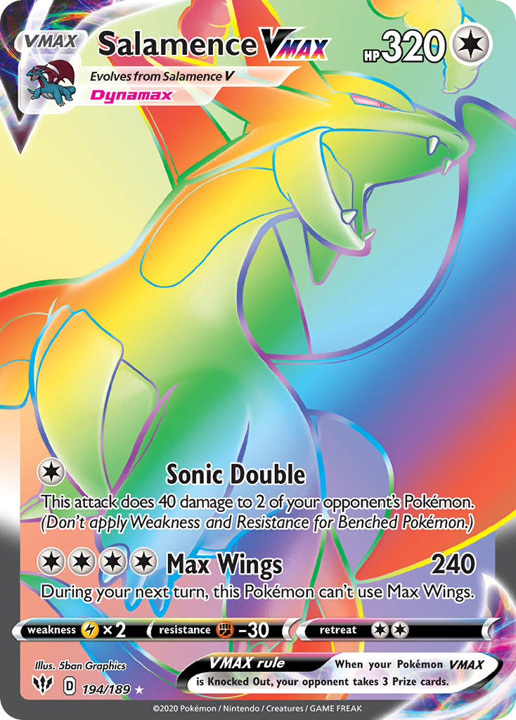 Pokemon TCG Salamence VMAX 194/189 - Darkness Ablaze
