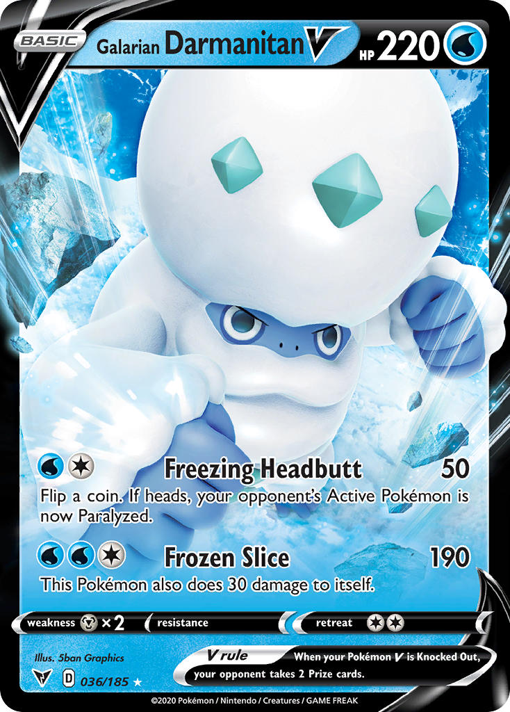 Pokemon TCG Galarian Darmanitan V 036/185 - Vivid Voltage