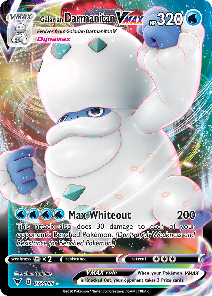 Pokemon TCG Galarian Darmanitan VMAX 037/185 - Vivid Voltage