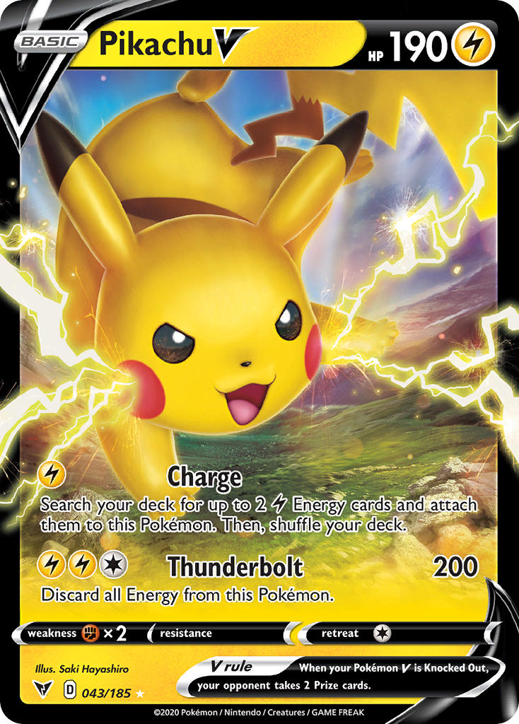 Pokemon TCG Pikachu V 043/185 - Vivid Voltage