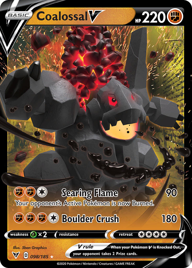 Pokemon TCG Coalossal V 098/185 - Vivid Voltage