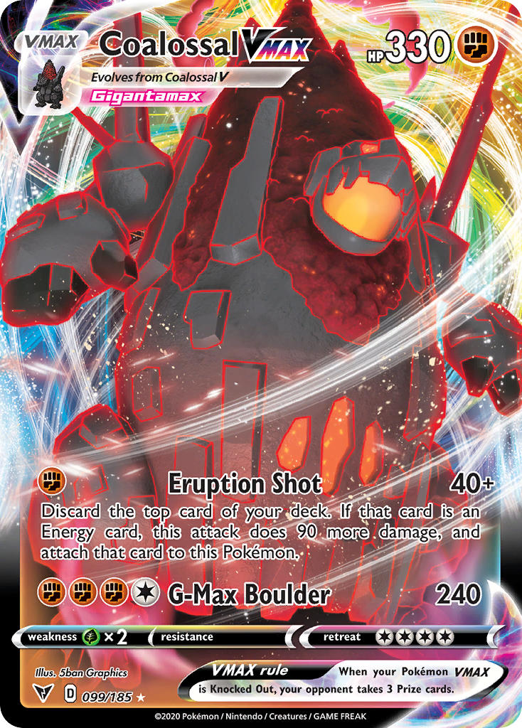 Pokemon TCG Coalossal VMAX 099/185 - Vivid Voltage
