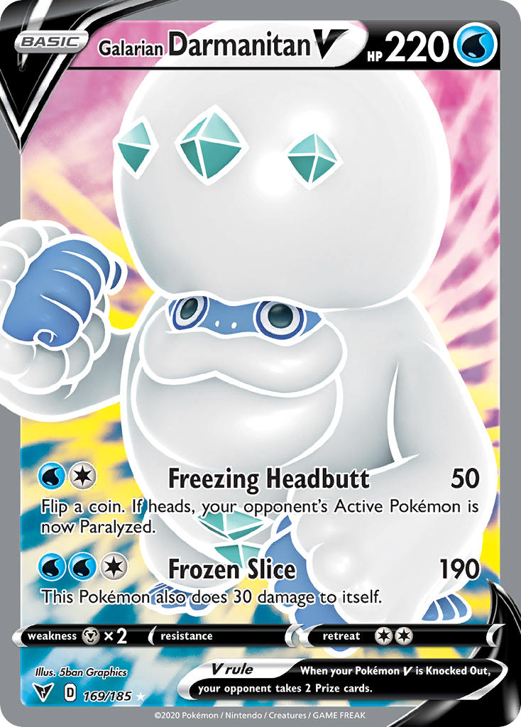 Pokemon TCG Galarian Darmanitan V 169/185 - Vivid Voltage