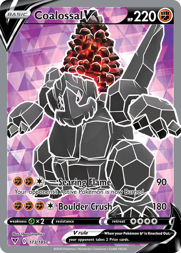 Pokemon TCG Coalossal V 173/185 - Vivid Voltage