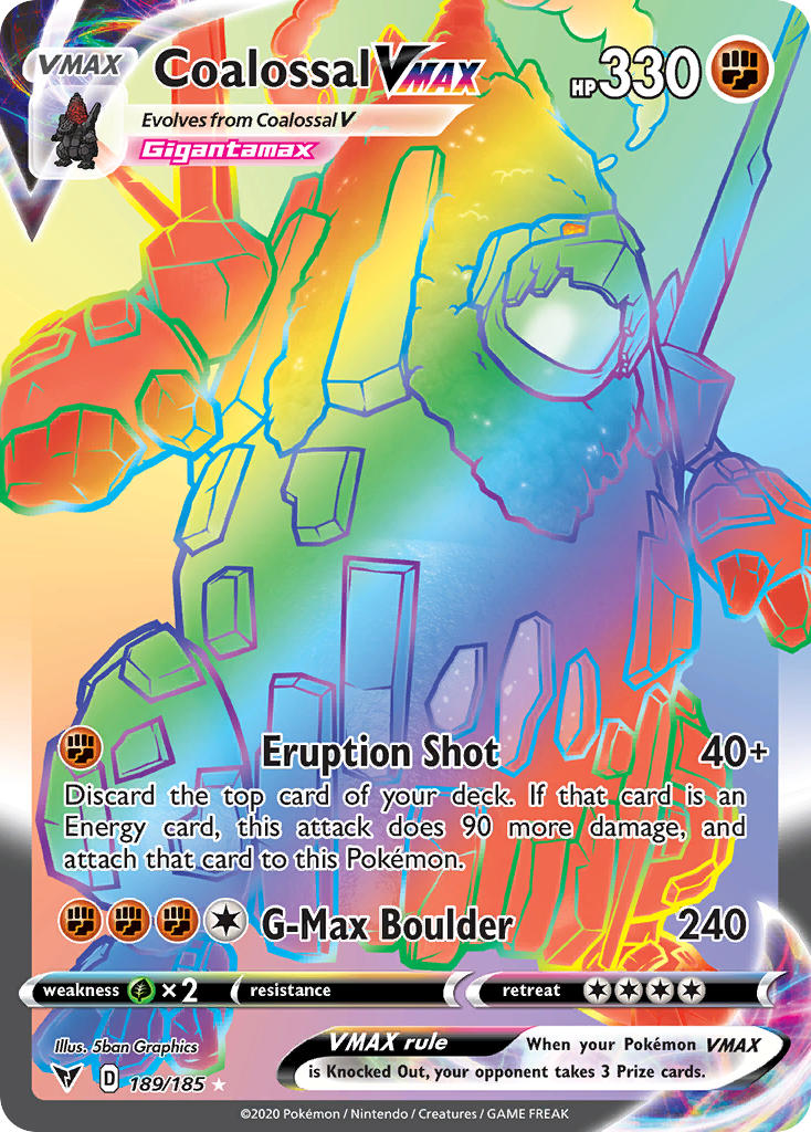 Pokemon TCG Coalossal VMAX 189/185 - Vivid Voltage