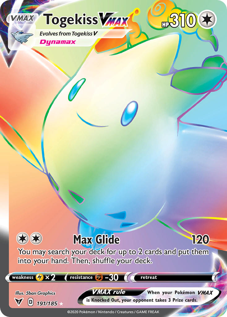 Pokemon TCG Togekiss VMAX 191/185 - Vivid Voltage