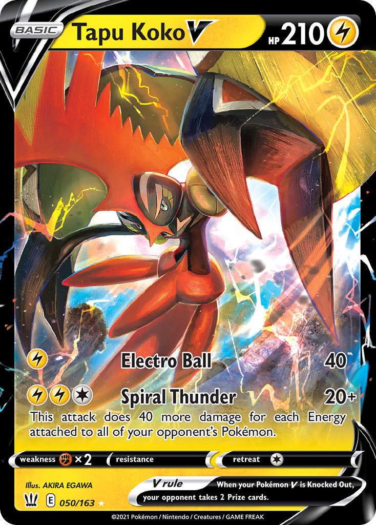 Pokemon TCG Tapu Koko V 050/163 - Battle Styles