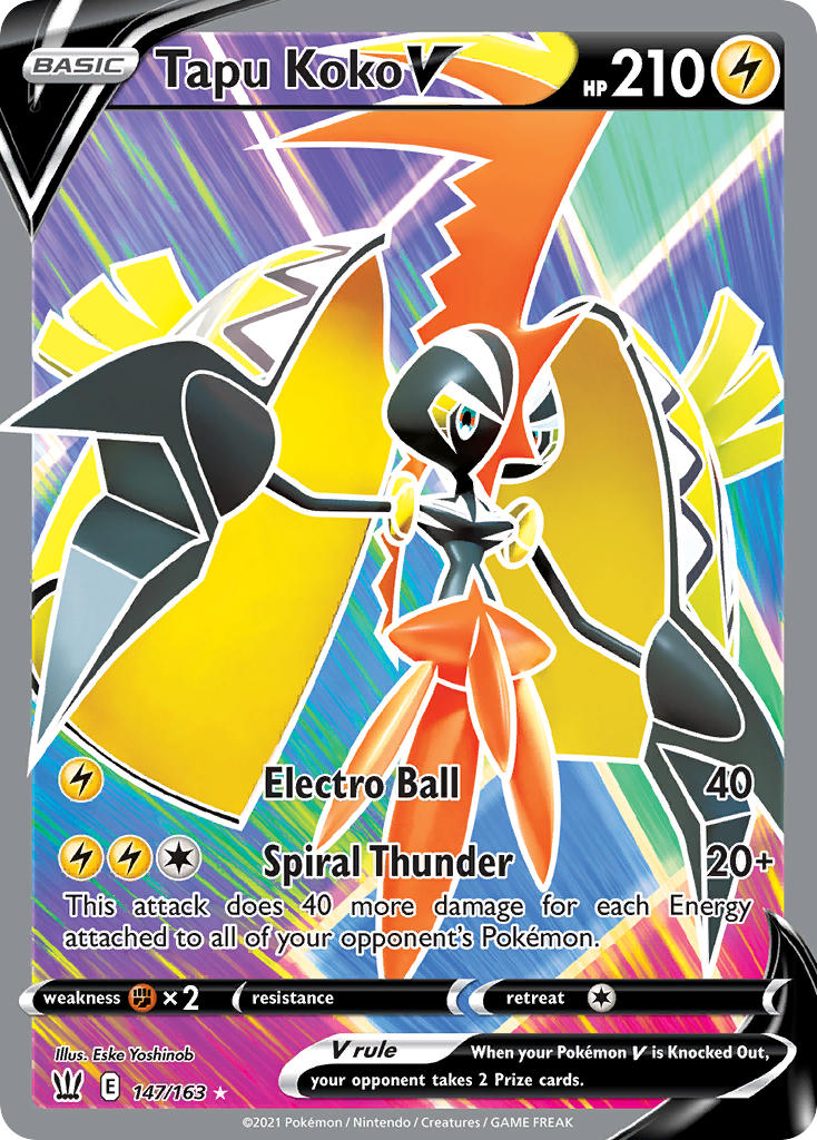 Pokemon TCG Tapu Koko V 147/163 - Battle Styles