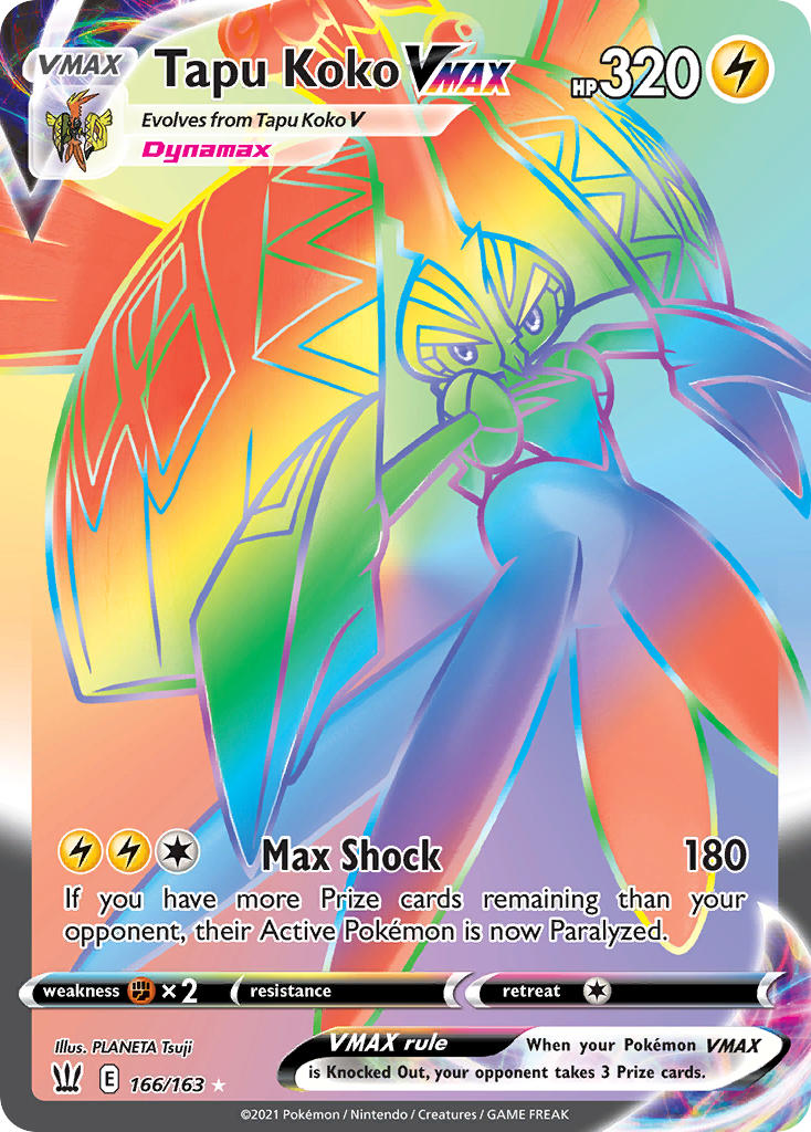 Pokemon TCG Tapu Koko VMAX 166/163 - Battle Styles