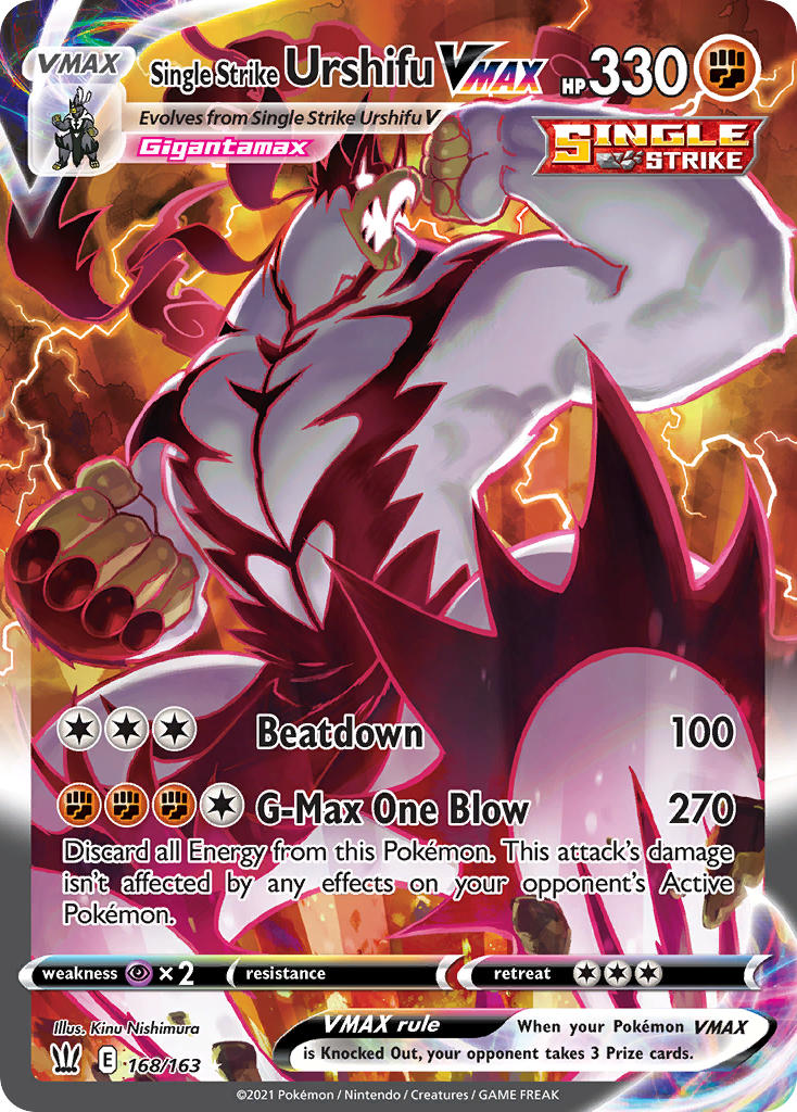 Pokemon TCG Single Strike Urshifu VMAX 168/163 - Battle Styles