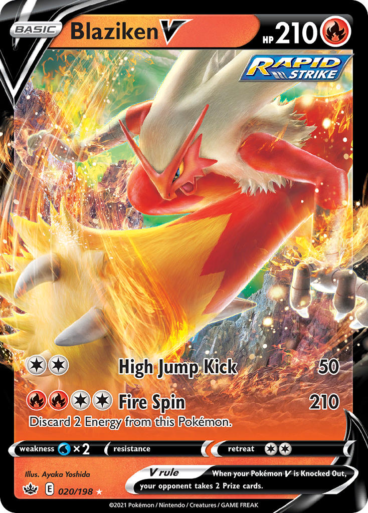 Pokemon TCG Blaziken V 020/198 - Chilling Reign
