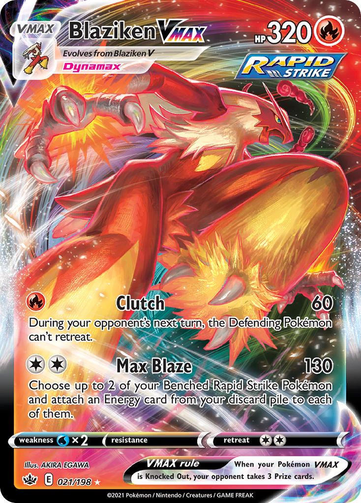 Pokemon TCG Blaziken VMAX 021/198 - Chilling Reign