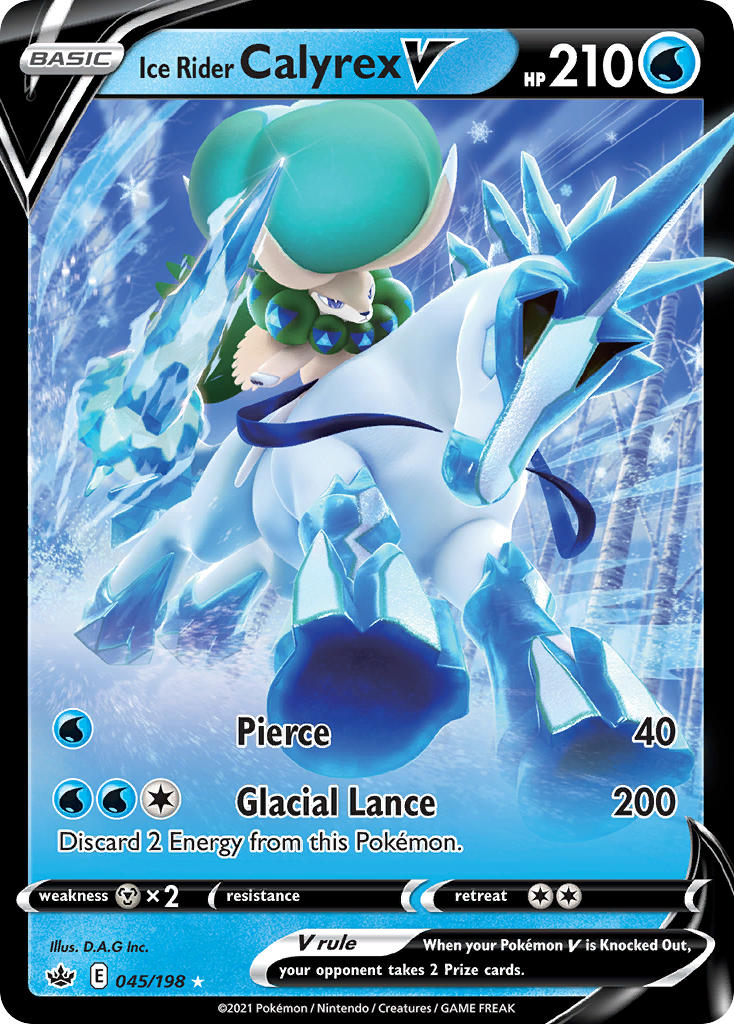 Pokemon TCG Ice Rider Calyrex V 045/198 - Chilling Reign