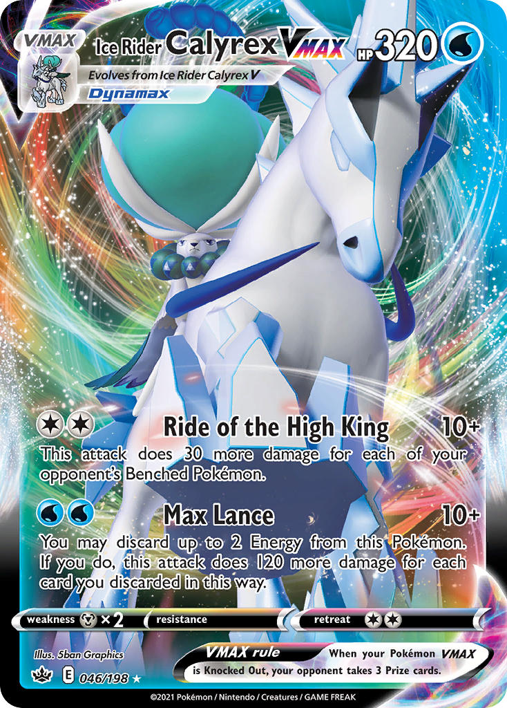 Pokemon TCG Ice Rider Calyrex VMAX 046/198 - Chilling Reign