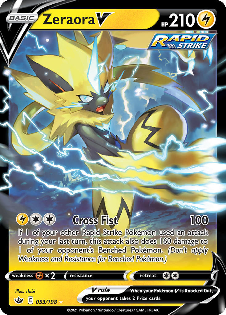 Pokemon TCG Zeraora V 053/198 - Chilling Reign