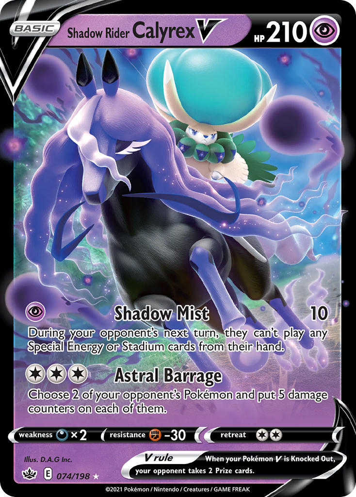 Pokemon TCG Shadow Rider Calyrex V 074/198 - Chilling Reign