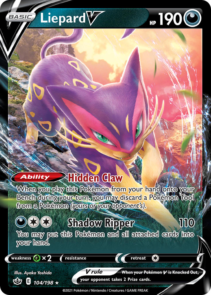 Pokemon TCG Liepard V 104/198 - Chilling Reign