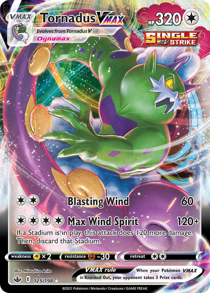 Pokemon TCG Tornadus VMAX 125/198 - Chilling Reign