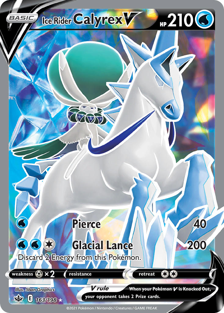 Pokemon TCG Ice Rider Calyrex V 163/198 - Chilling Reign