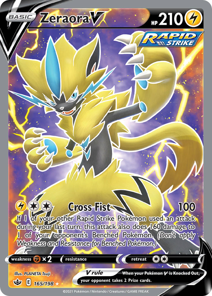 Pokemon TCG Zeraora V 165/198 - Chilling Reign