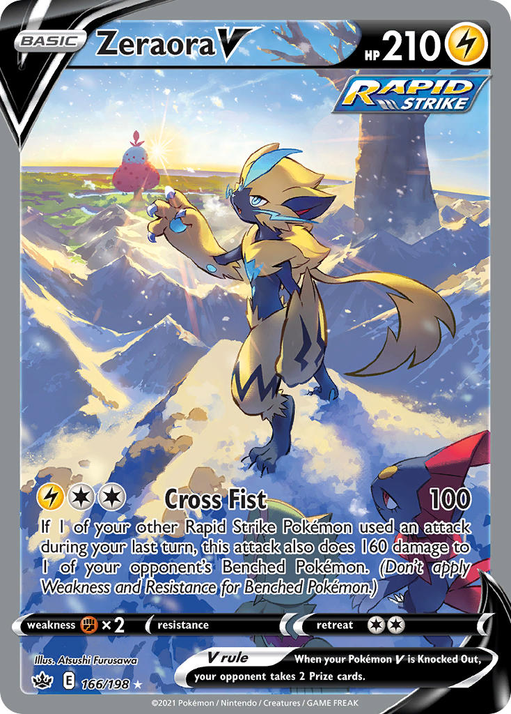Pokemon TCG Zeraora V 166/198 - Chilling Reign