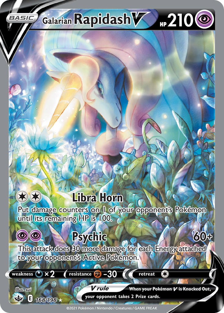 Pokemon TCG Galarian Rapidash V 168/198 - Chilling Reign