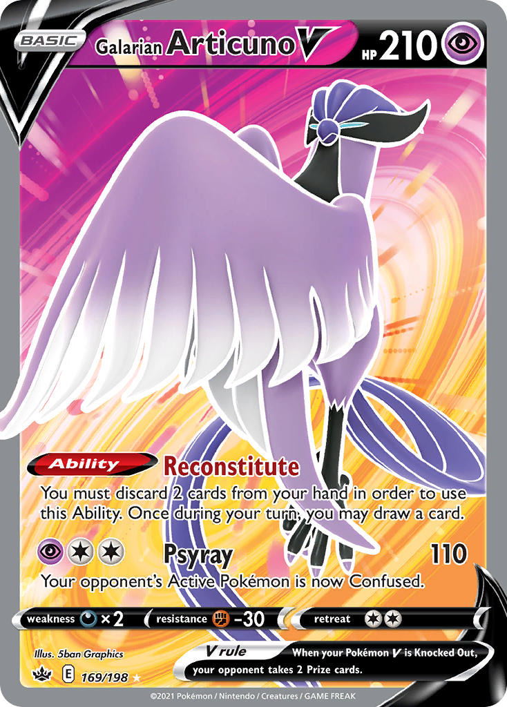 Pokemon TCG Galarian Articuno V 169/198 - Chilling Reign